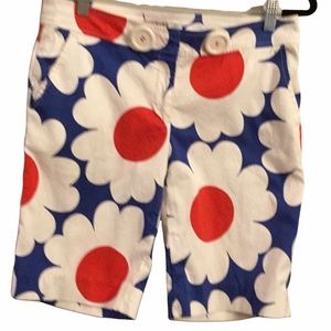 Like New! Super Cute Tibi New York Flower Bermuda Style Shorts